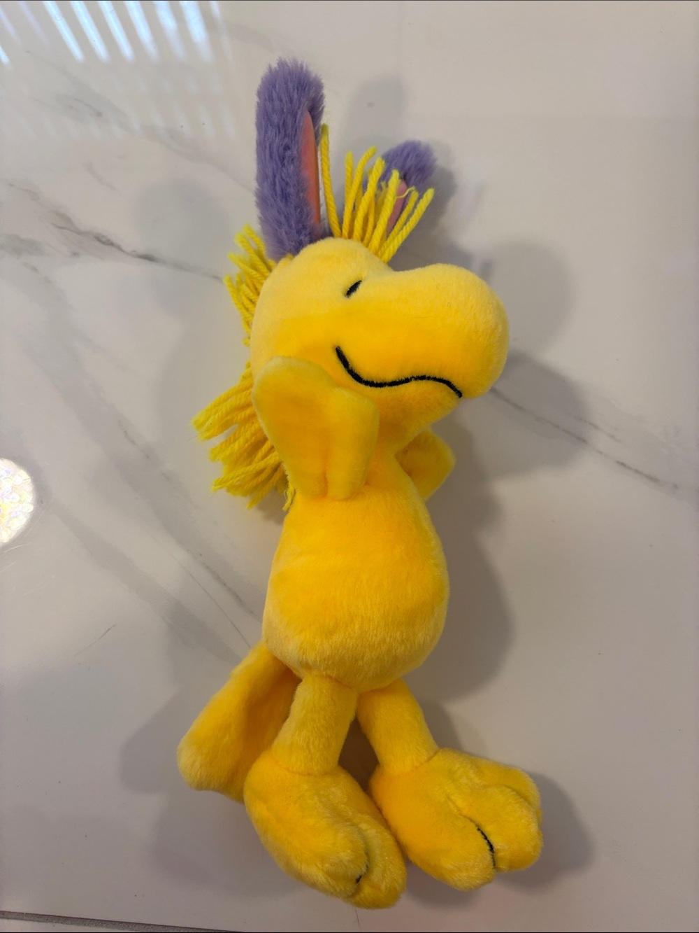 Peanuts Yellow Woodstock Plush with Purple Accents